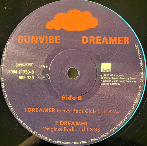 Sunvibe : Dreamer (12", Single)