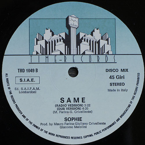 Sophie : Same (12")
