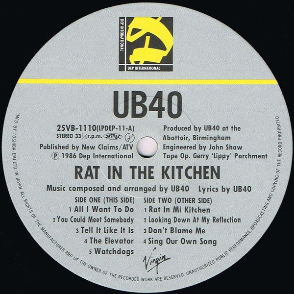 UB40 : Rat In The Kitchen (LP, Album)
