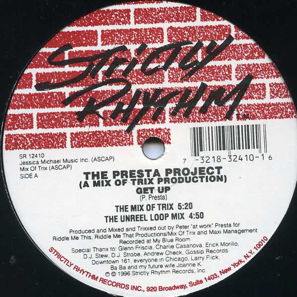 The Presta Project : Get Up / Muffled Feelings (12")