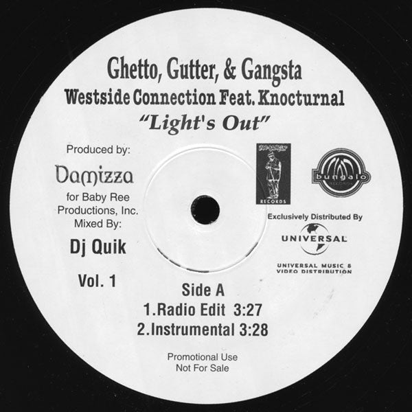 Westside Connection Feat. Knoc-Turn'al : Light's Out (12", Promo)
