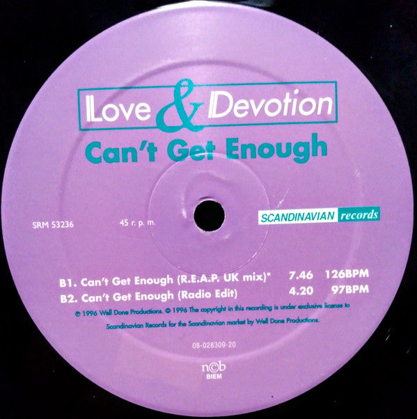 Love & Devotion (2) : Can't Get Enough (12")