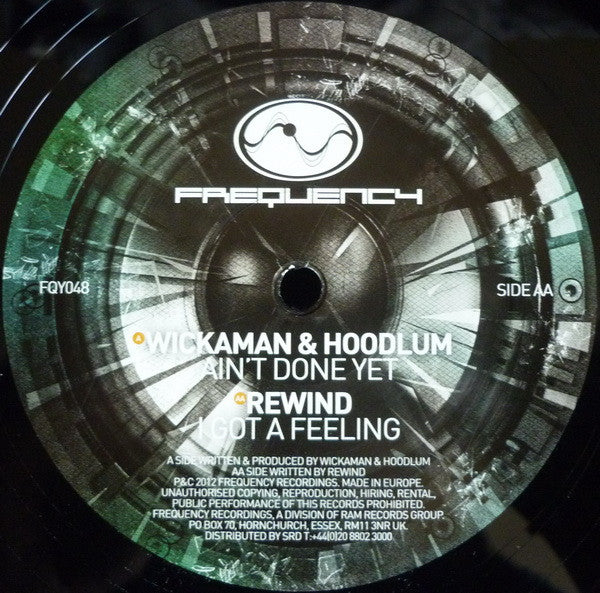 Wickaman & Hoodlum / Rewind (12) : Ain't Done Yet / I Got A Feeling (12")