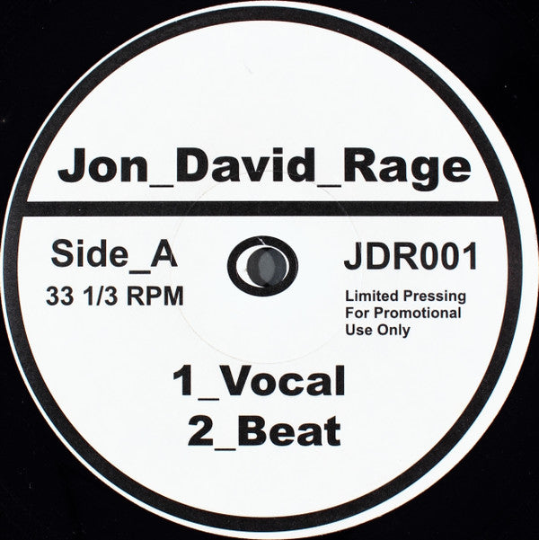 Jon David Rage : How High / Two Turntables (12", Promo)