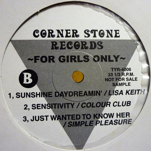 Various : Corner Stone Records Vol.3 ~For Girls Only~ (12", Promo)
