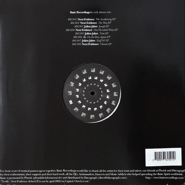 Next Evidence : The Awakening EP (12", EP, RP)