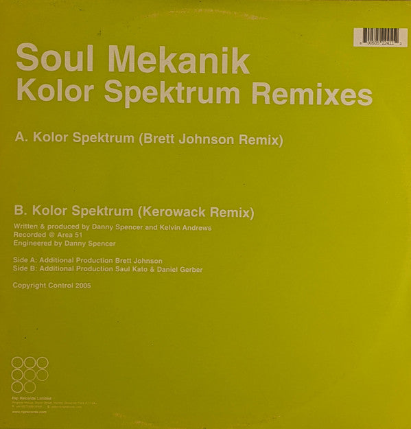 Soul Mekanik : Kolor Spektrum (Remixes) (12")
