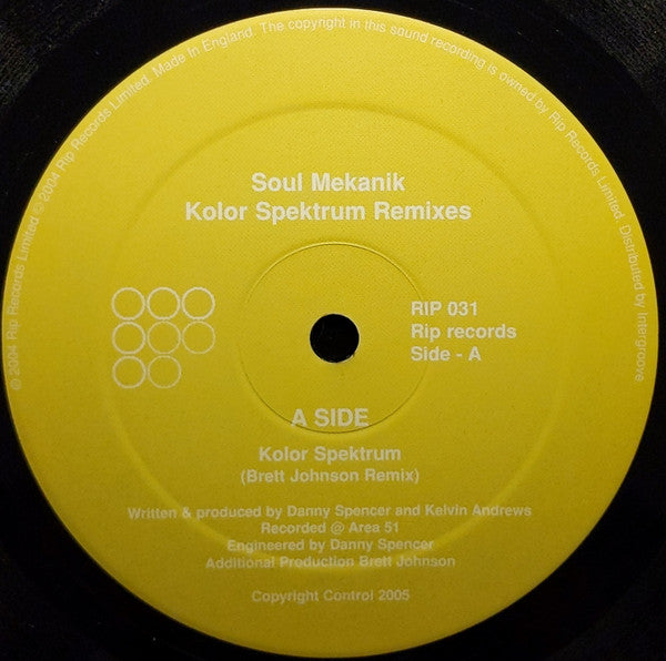 Soul Mekanik : Kolor Spektrum (Remixes) (12")
