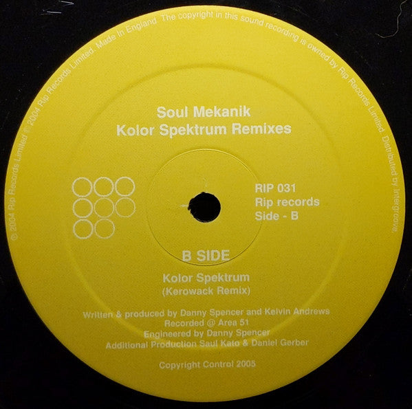 Soul Mekanik : Kolor Spektrum (Remixes) (12")