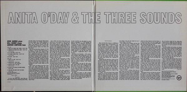 Anita O'Day And The Three Sounds : Anita O'Day & The Three Sounds (LP, Album, Mono)