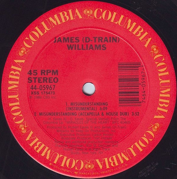 James "D-Train" Williams : Misunderstanding (12")