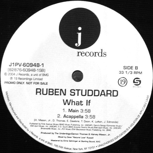 Ruben Studdard : What If (12", Promo)