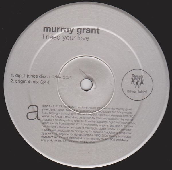 Murray Grant : I Need Your Love (12")