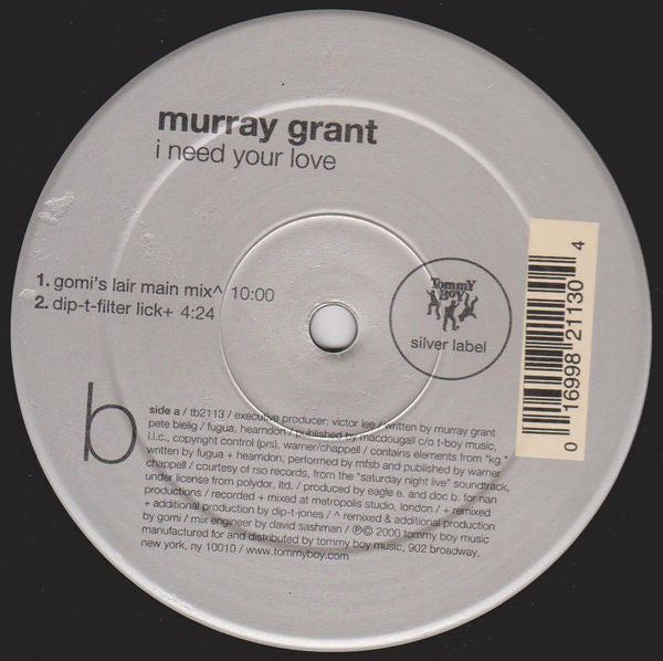 Murray Grant : I Need Your Love (12")