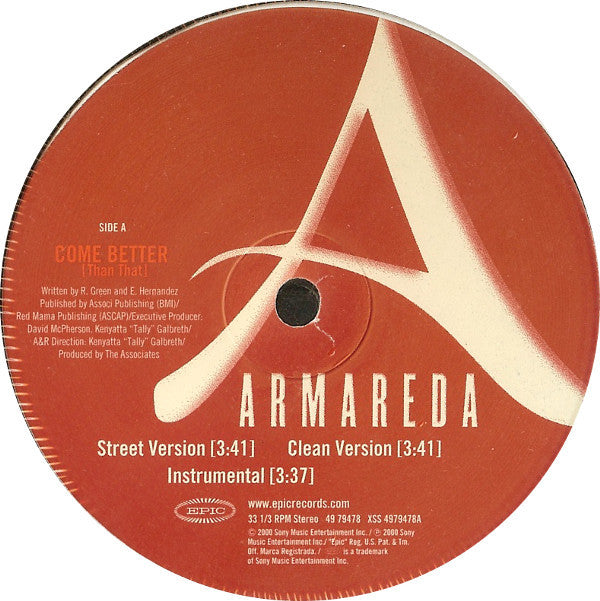 Armareda : Come Better (Than That) (12")