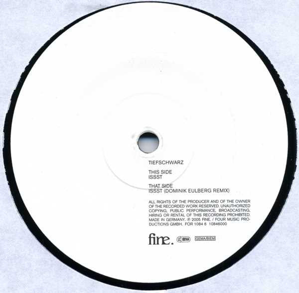 Tiefschwarz : Issst #1 (12")