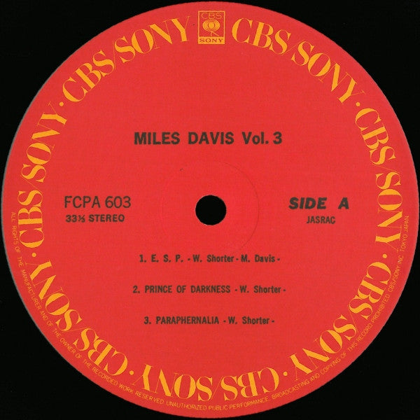 Miles Davis : Miles Davis Vol. 3 (LP, Comp)