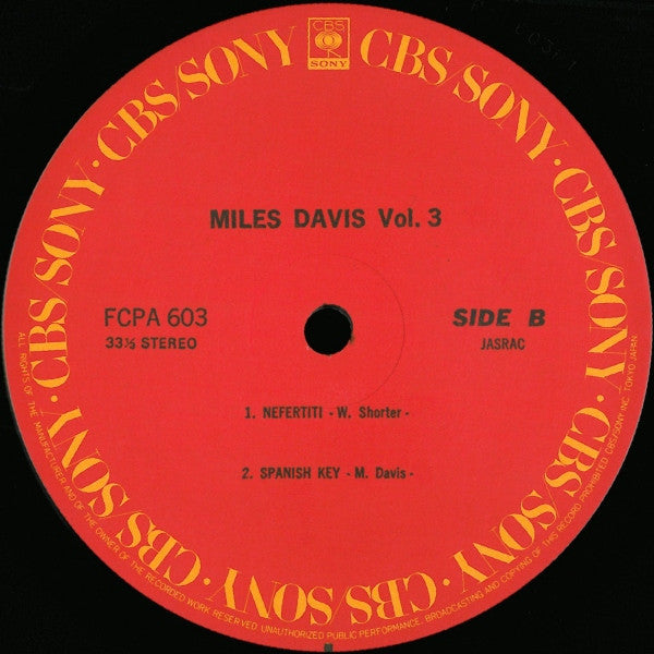 Miles Davis : Miles Davis Vol. 3 (LP, Comp)