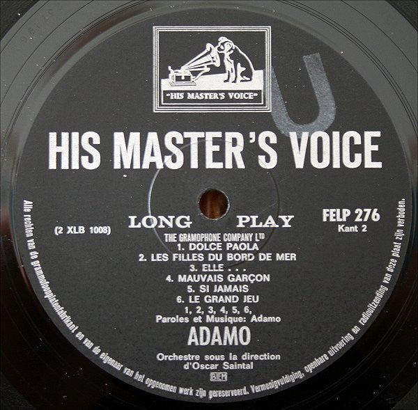 Adamo : Adamo Volume 2 (LP, Album)
