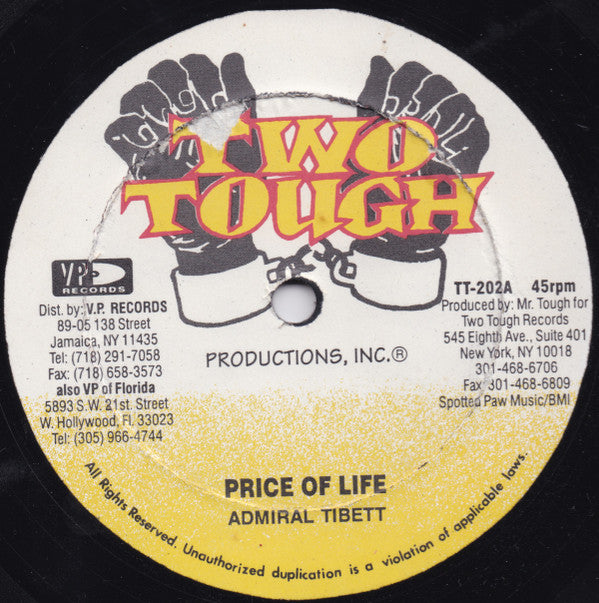 Admiral Tibet / Egyptian (2) : Price Of Life / Dem Inform (12")