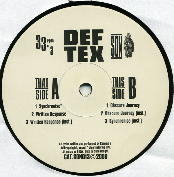 Def Tex : Synchronise EP (12", EP)