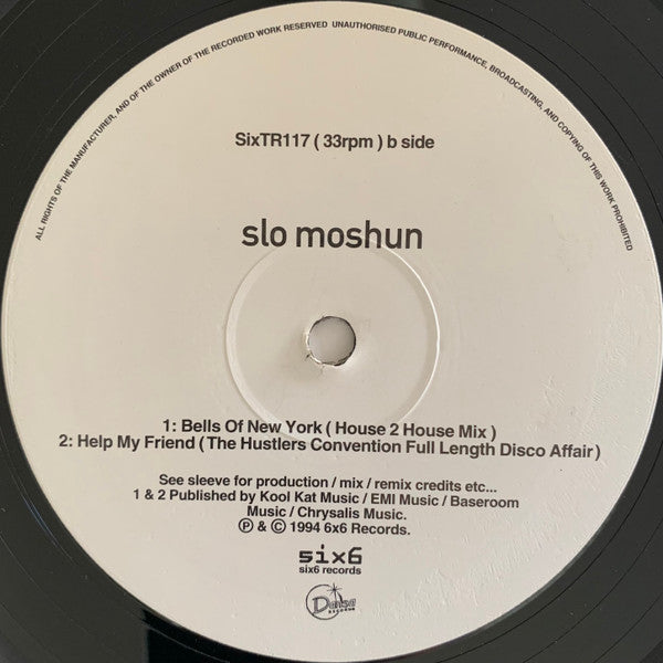 Slo Moshun : Help My Friend (12", Single)