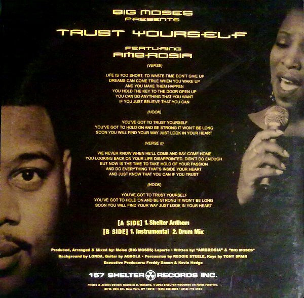 Big Moses Featuring Ambrosia : Trust Yourself (12")