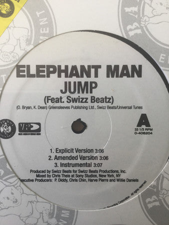 Elephant Man Feat. Swizz Beatz : Jump (12")