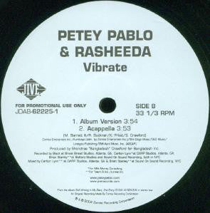 Petey Pablo & Rasheeda (2) : Vibrate (12", Promo)