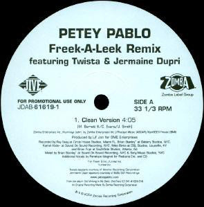 Petey Pablo Featuring Twista & Jermaine Dupri : Freek-A-Leek (Remix) (12", Promo)