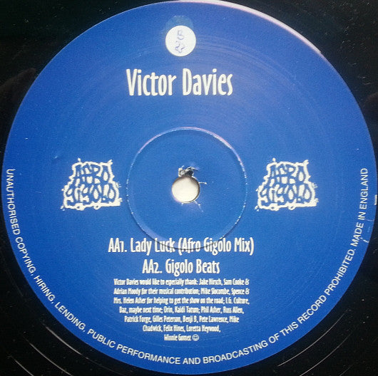 Victor Davies : Lady Luck / Runaway Train (12", Blu)
