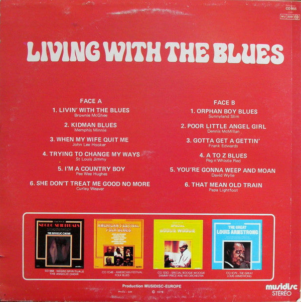 Various : Living With The Blues (LP, Comp, RE)