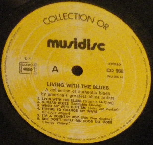 Various : Living With The Blues (LP, Comp, RE)