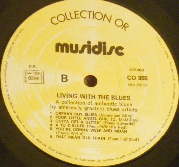 Various : Living With The Blues (LP, Comp, RE)