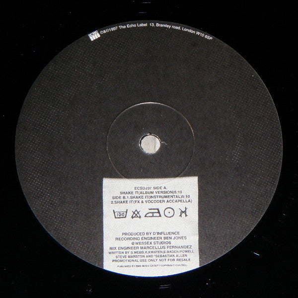 D'Influence : Shake It (12", Promo)