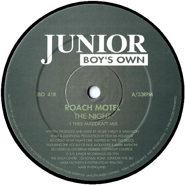 Roach Motel : The Night (12")