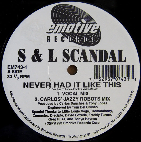 S & L Scandal : Never Had It Like This (12")