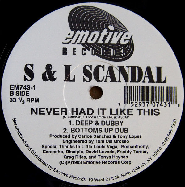 S & L Scandal : Never Had It Like This (12")