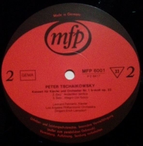 Pyotr Ilyich Tchaikovsky - Leonard Pennario, Los Angeles Philharmonic Orchestra, Erich Leinsdorf : Konzert Für Klavier Und Orchester Nr.1 B-Moll (LP)