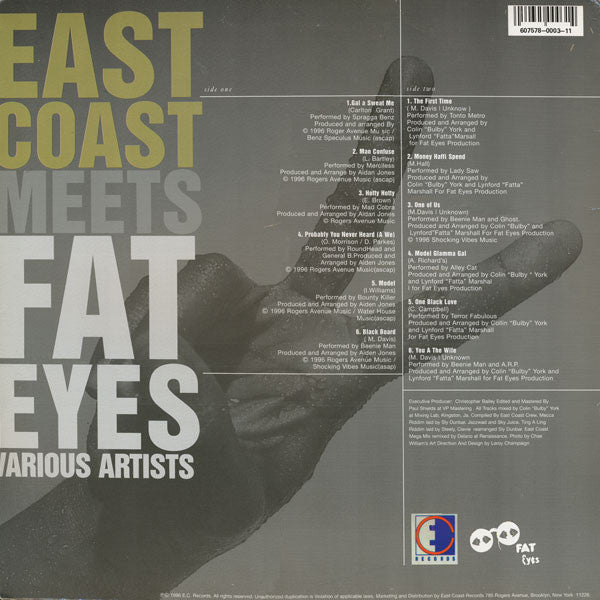 Various : East Coast Meets Fat Eyes (LP, Comp)