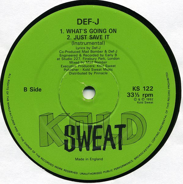Def-J : Just Save It (12")