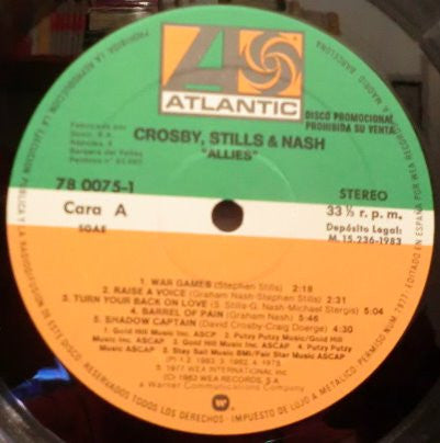 Crosby, Stills & Nash : Allies (LP, Album)