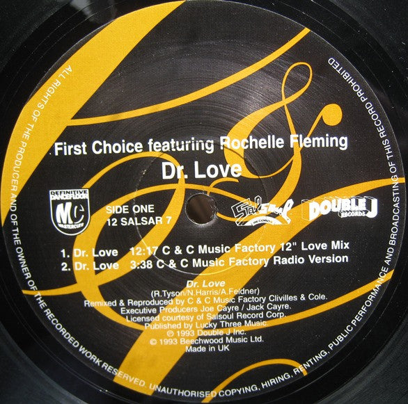 First Choice Featuring Rochelle Fleming : Dr. Love (The C & C Remixes) (12")