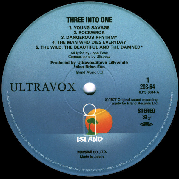 Ultravox : Three Into One (LP, Comp, RE)