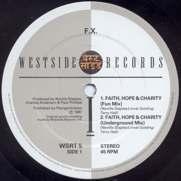 FX : Faith, Hope & Charity (12")