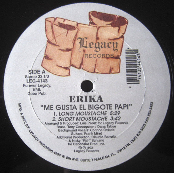 Erika (29) : Me Gusta El Bigote Papi (12")