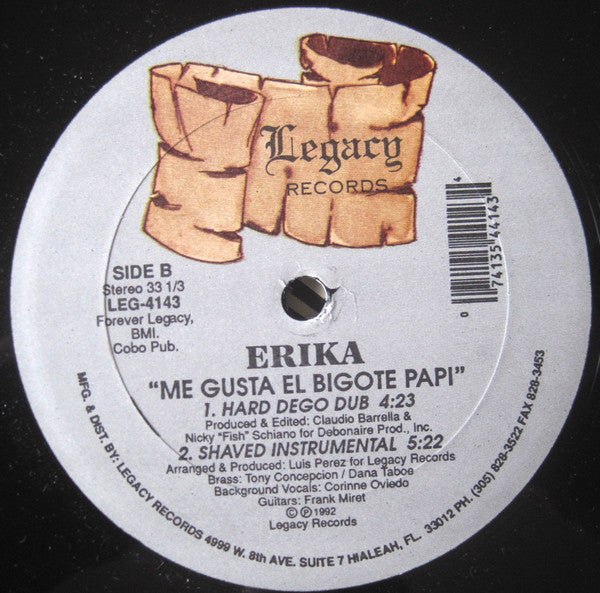 Erika (29) : Me Gusta El Bigote Papi (12")