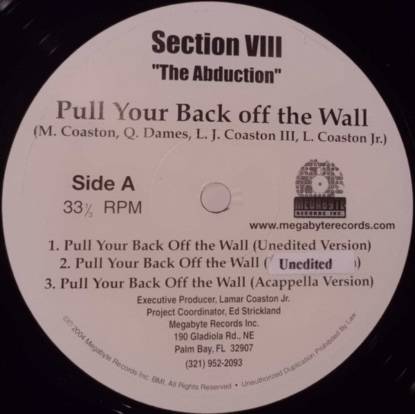 Section VIII : Pull Your Back Off The Wall (12")