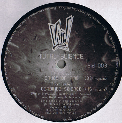 Total Science : Combined Science / Sands Of Time (12")