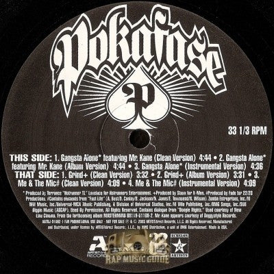 Pokafase : Gangsta Alone / Grind / Me & The Mic (12")